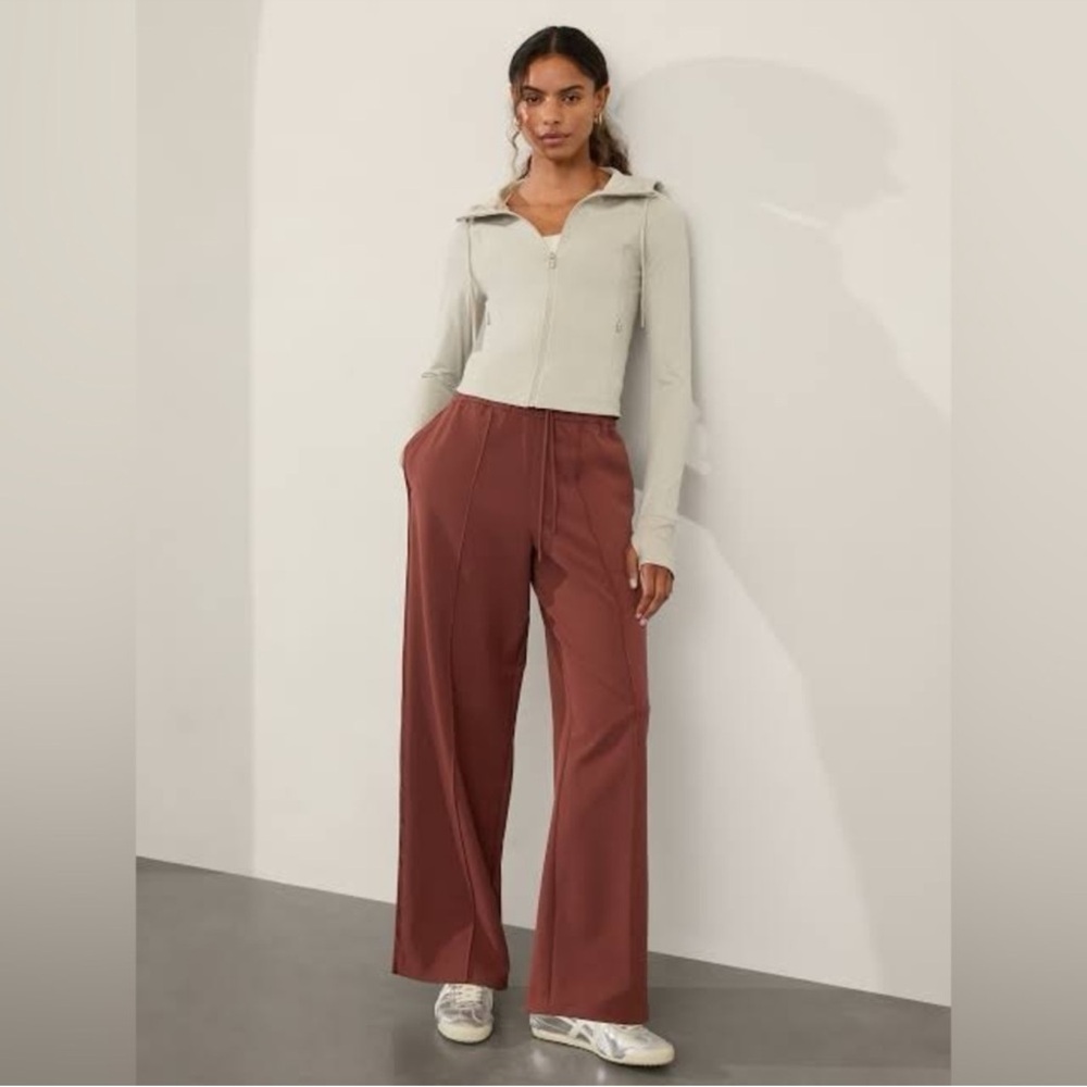 Athleta Wide Leg Pants in Rust